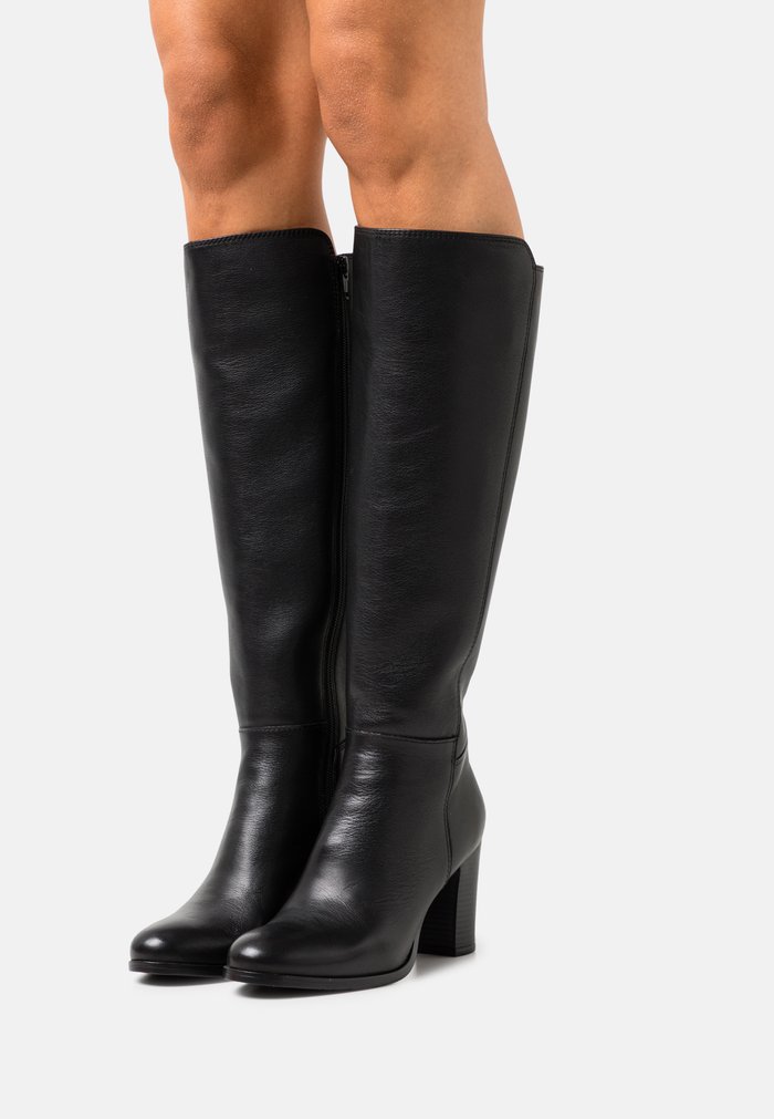 Bottes Anna Field LEATHER Block heel Zip UP Noir Femme | GDB-7709834